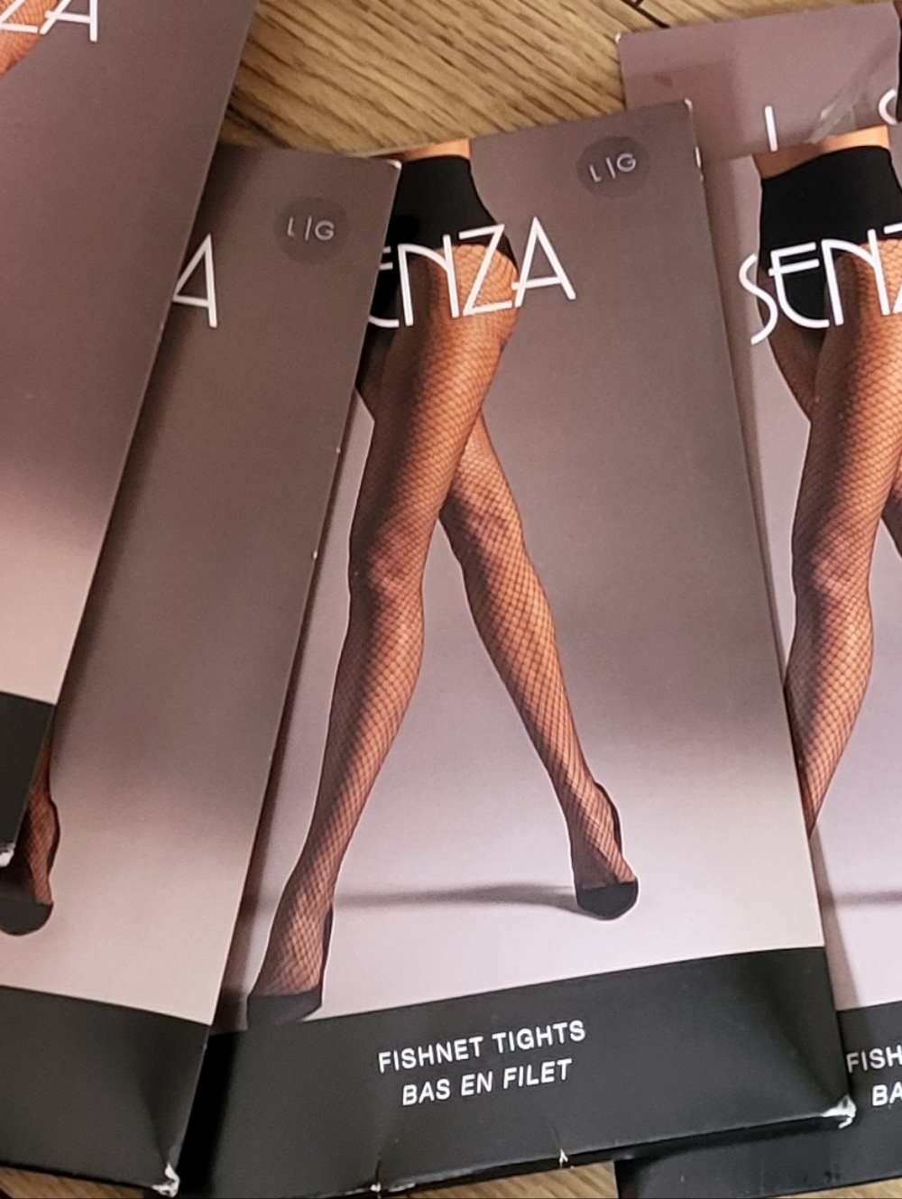 La SENZA Black Fishnet Tights (Pack of 4)